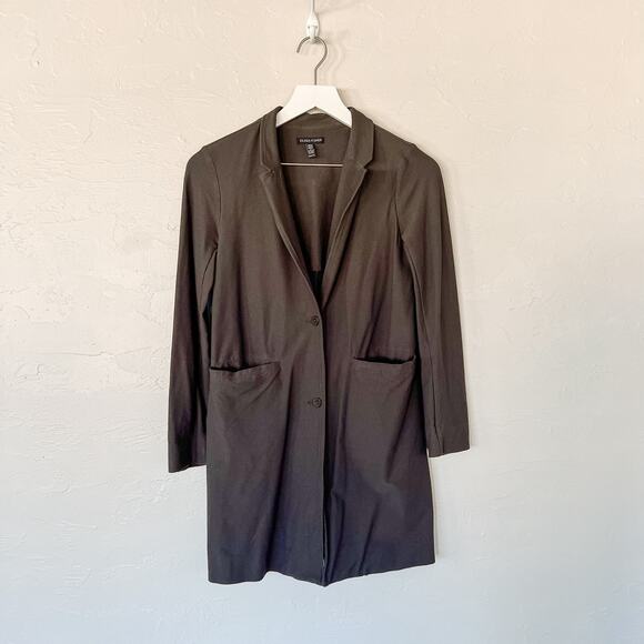Eileen Fisher Gray Longline Blazer Extra Extra Small - Picture 1 of 4